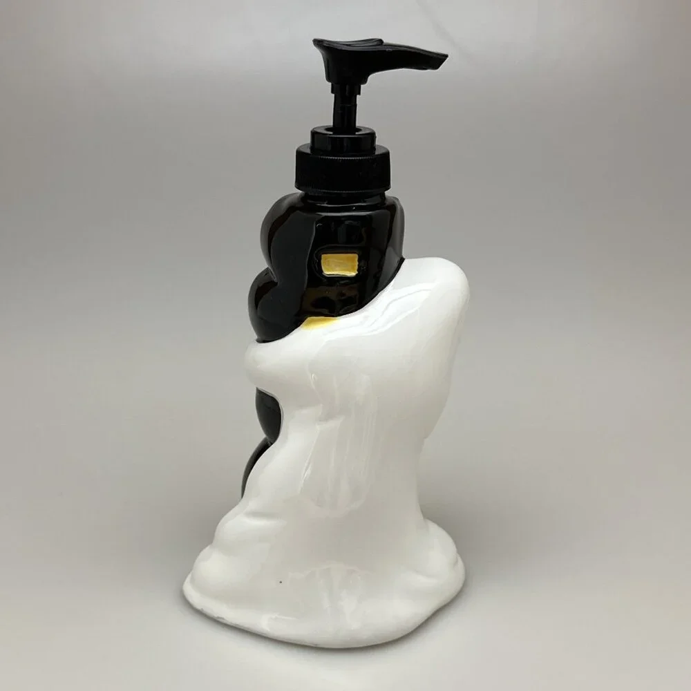 Vintage Halloween Ghost and Pumpkin Soap Dispenser